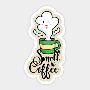 Smell The Coffee Sticker